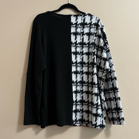 NWT Joseph Ribkoff Canada Plus Sz 16 Houndstooth Sweater Black And White - Picture 5 of 13